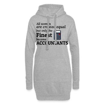 Comptable Femmes Comptabilité Cpa Drôle dire Cadeau - Sweat-shirt à capuche long Femme - gris chiné - Devant