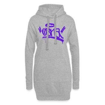Osnabrück Graffiti Tag - Hoodie-Kleid - Grau meliert - Vorne