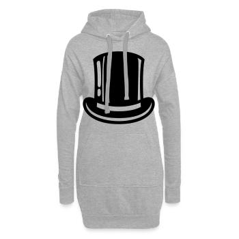 Bräutigam Zylinder - Hoodie-Kleid - Grau meliert - Vorne