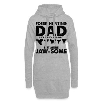 Fossil Archäologie Design Fossilien Fossiljäger - Hoodie-Kleid - Grau meliert - Vorne