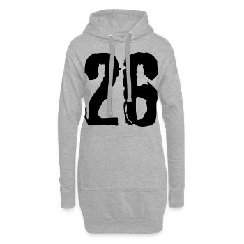 Maillot à 26 numéros - Sweat-shirt à capuche long Femme - gris chiné - Devant
