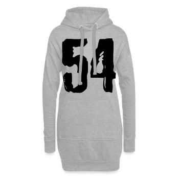 Maillot à 54 numéros - Sweat-shirt à capuche long Femme - gris chiné - Devant