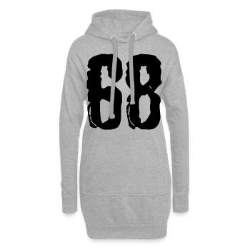 68 Zahl Trikot - Hoodie-Kleid - Grau meliert - Vorne