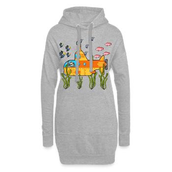 Scuba Diving Faultier Faul Tier Tauchen I Geschenk - Hoodie-Kleid - Grau meliert - Vorne
