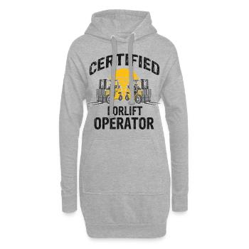 Gabelstaplerfahrer und Lagerhaus Gabestaplerfahrer - Hoodie-Kleid - Grau meliert - Vorne