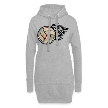 Volley-ball - Sweat-shirt à capuche long Femme - gris chiné - Devant