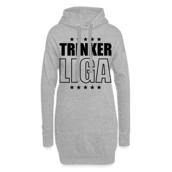 Dicton de la fête de la ligue des buveurs - Sweat-shirt à capuche long Femme - gris chiné - Devant
