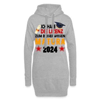Matura 2024 Maturareise Maturafeier Maturant - Hoodie-Kleid - Grau meliert - Vorne