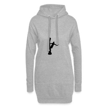 Singing - Hoodie-Kleid - Grau meliert - Vorne