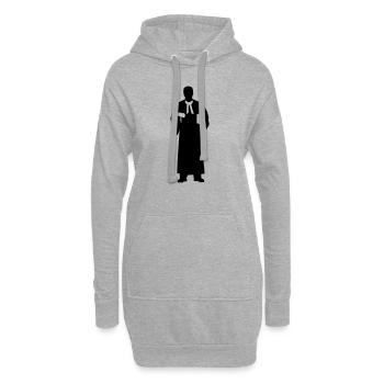 Juge - Sweat-shirt à capuche long Femme - gris chiné - Devant