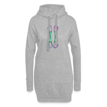 Expressschlingen zum Klettern - Hoodie-Kleid - Grau meliert - Vorne