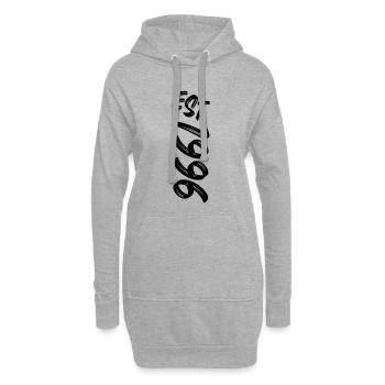 Est. 1996 - Established 1996 - Geburtstag Geschenk - Hoodie-Kleid - Grau meliert - Vorne