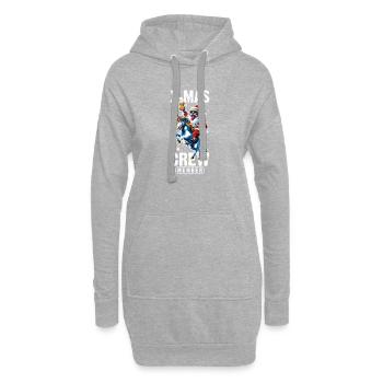Weihnachts Crew Weihnachtsmann Einhorn - Hoodie-Kleid - Grau meliert - Vorne