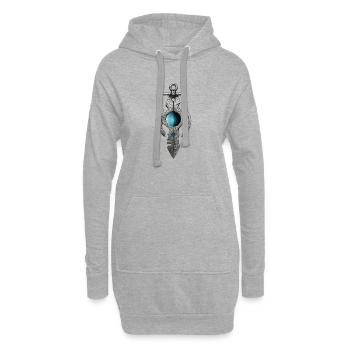 Fragment Sacré – Sigil Mystique - Sweat-shirt à capuche long Femme - gris chiné - Devant