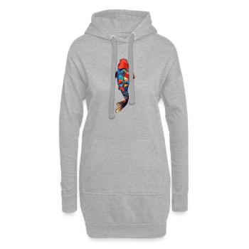 Calm as a koi - Hoodie Dress - heather grey - Front