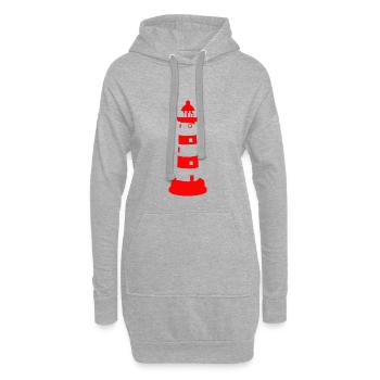 Leuchtturm - Hoodie-Kleid - Grau meliert - Vorne