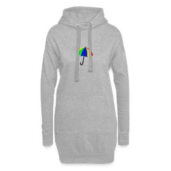 Logo bunter Regenschirm - Hoodie-Kleid - Grau meliert - Vorne