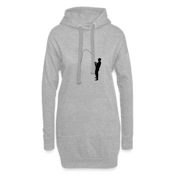 Angler - Hoodie-Kleid - Grau meliert - Vorne