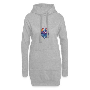 Eisberge Symbol Berge - Hoodie-Kleid - Grau meliert - Vorne