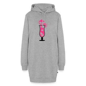 Cocktail - Sweat-shirt à capuche long Femme - gris chiné - Devant