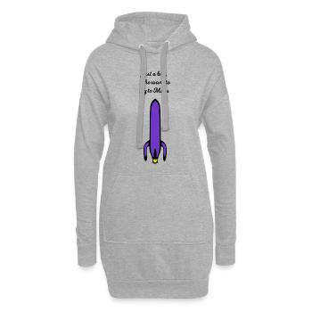 Le vol vers Mars - Sweat-shirt à capuche long Femme - gris chiné - Devant