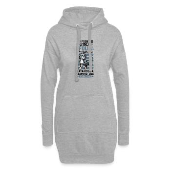 Angeln und Gos d’Atura Català - Hoodie-Kleid - Grau meliert - Vorne