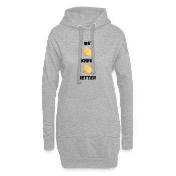 Nous savions mieux - Sweat-shirt à capuche long Femme - gris chiné - Devant