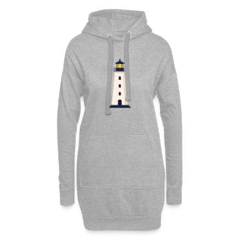 Lighthouse Line Icon Coastal Beacon Vector Symbol  - Hoodie Dress - heather grey - Front