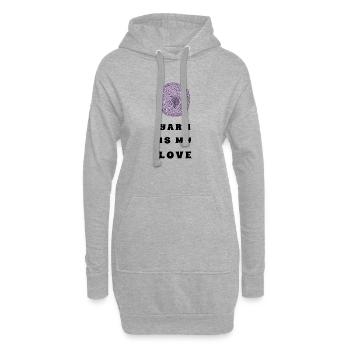 Yarn Is My Love – Laine Lilas – Crochet & Tricot - Sweat-shirt à capuche long Femme - gris chiné - Devant