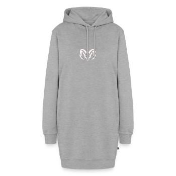 Cadeau de tatouage zodiacal Bélier - Sweat-shirt à capuche long Femme - gris chiné - Devant