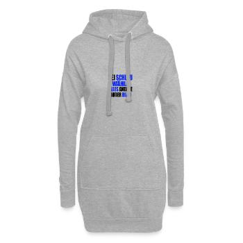AfD stoppen gegen rechts Demokratie verteidigen - Hoodie-Kleid - Grau meliert - Vorne