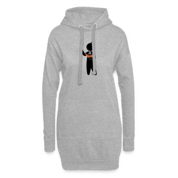 Ein Lehrer oder Professor schult sein Publikum - Hoodie-Kleid - Grau meliert - Vorne