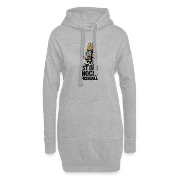 Wilder Affe mit Geburtstagskuchen - Hoodie-Kleid - Grau meliert - Vorne