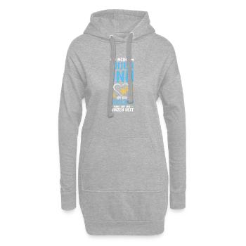 Mein Shiba Inu Herzpfote Design - Hoodie-Kleid - Grau meliert - Vorne