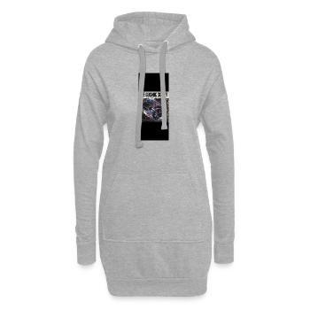 The comic script  - Sweat-shirt à capuche long Femme - gris chiné - Devant