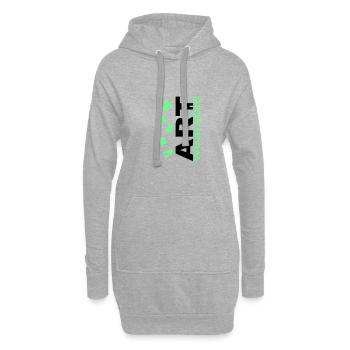 Kunst Kleidungsstück - Hoodie-Kleid - Grau meliert - Vorne