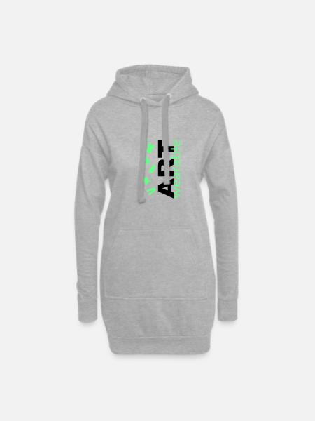 Kunst Kleidungsstück - Hoodie-Kleid - Grau meliert