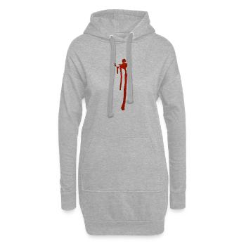 Blood - Sweat-shirt à capuche long Femme - gris chiné - Devant