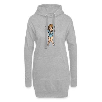 Dessin animé Chante-Danseur - Sweat-shirt à capuche long Femme - gris chiné - Devant