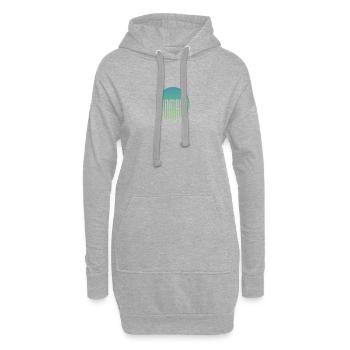 NO... MAD or Not - Sweat-shirt à capuche long Femme - gris chiné - Devant