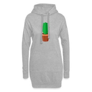 Kaktus - Hoodie-Kleid - Grau meliert - Vorne