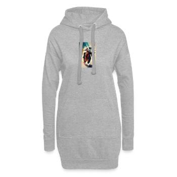 Motocyclette - Sweat-shirt à capuche long Femme - gris chiné - Devant