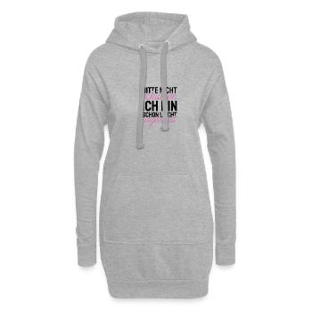Bitte Nicht Schubsen Bin schon leicht angetüdelt - Hoodie-Kleid - Grau meliert - Vorne