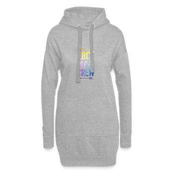 Dire de l’équipe de fête Zrce - Sweat-shirt à capuche long Femme - gris chiné - Devant