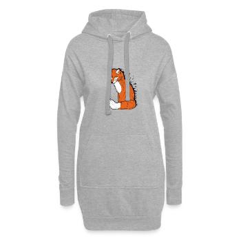 Fuchsfuchs Peintre Cadeau - Sweat-shirt à capuche long Femme - gris chiné - Devant