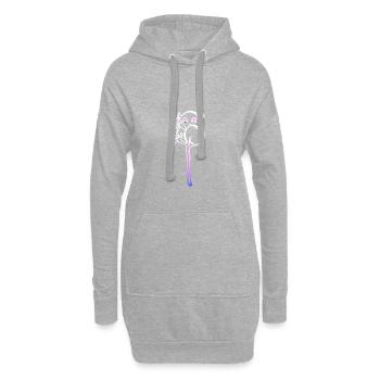 Lémurien de souris de Madagascar - Sweat-shirt à capuche long Femme - gris chiné - Devant