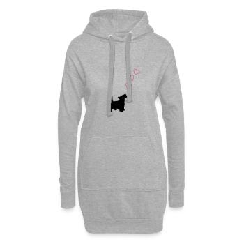 little dog - Hoodie-Kleid - Grau meliert - Vorne