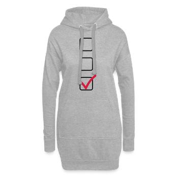 Checkliste - Hoodie-Kleid - Grau meliert - Vorne