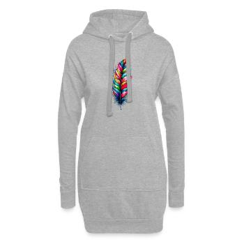 Feder - Hoodie-Kleid - Grau meliert - Vorne