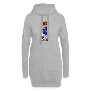 Fußball Junge Australien Fan Australische Flagge - Hoodie-Kleid - Grau meliert - Vorne